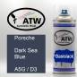 Preview: Porsche, Dark Sea Blue, A5G / D3: 400ml Sprühdose, von ATW Autoteile West.